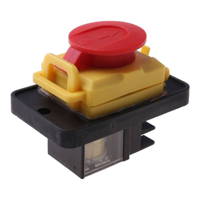 Gro KJD12 250V 4Pin Waterproof Start Stop No Volt Release Pushbutton Switch