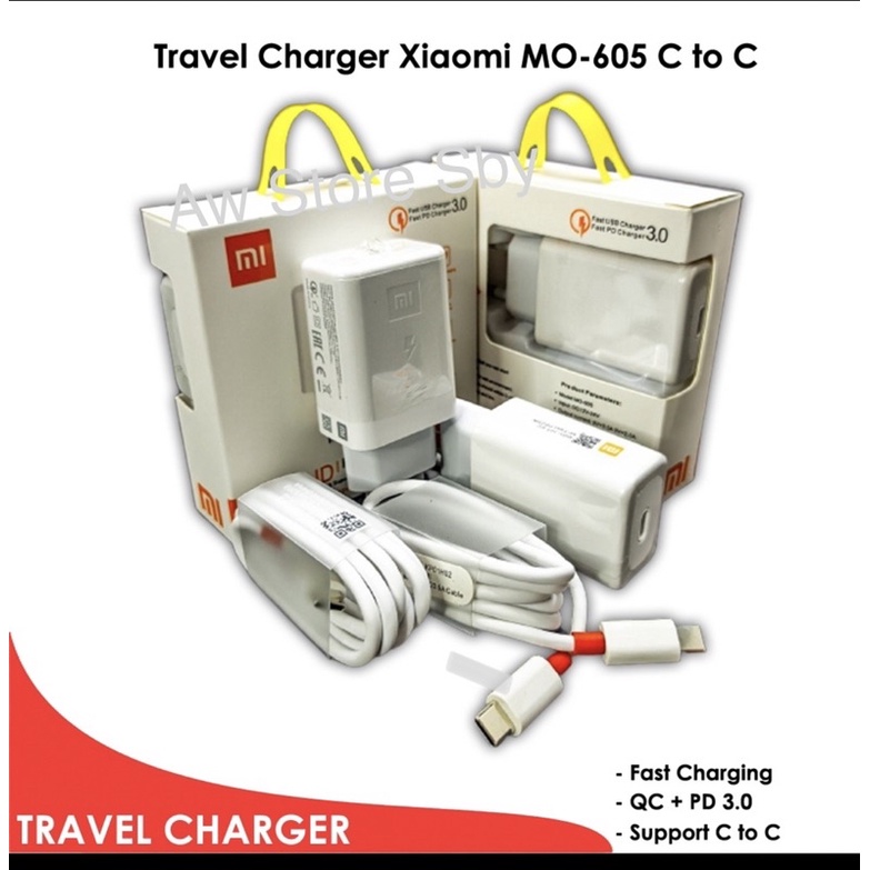 (MDY10T-EC) Mi Fast PD 25W Original Charger Xiaomi Type C to C Quick Charge 25Watt Redmi Note 7 Pro/8 Pro/9/9T/10/10C/POCO M2/M3 Pro