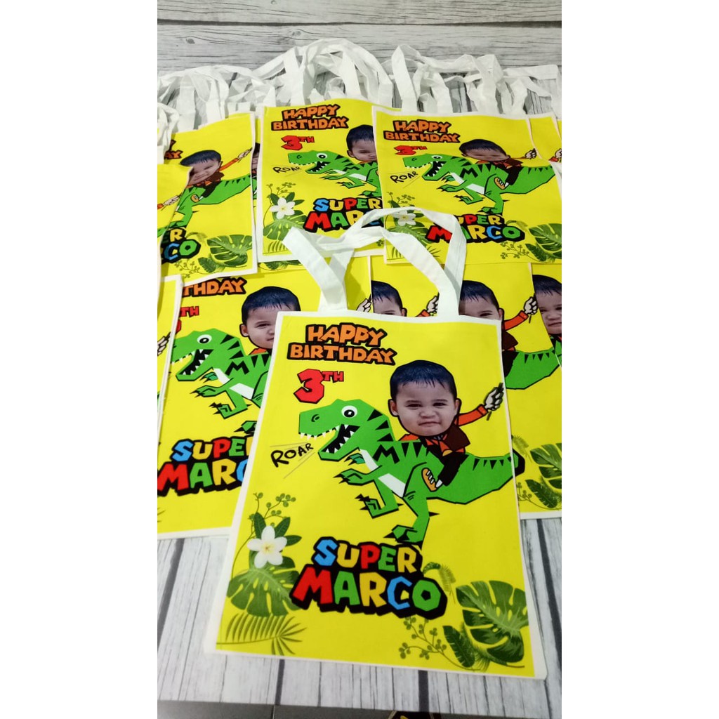 Totebag Custom Ultah /Tas kanvas Premium Custom Satuan Print Surabaya