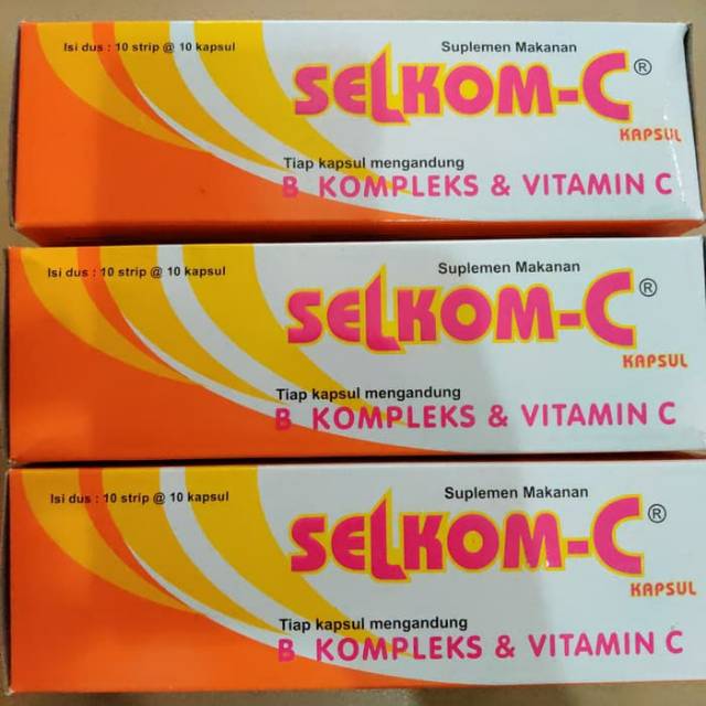 Selkom C 1 box isi 100 Vitamin C 500 mg B Complex
