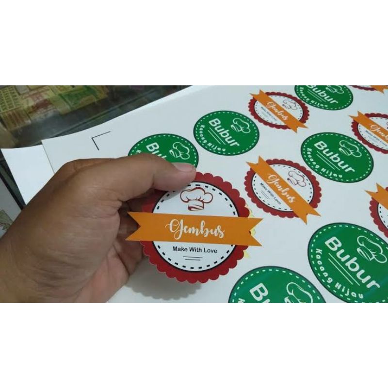 Cetak Sticker Label Bulat Stiker Makanan Kemasan Botol Minuman Proses 1 Hari Jadi-4
