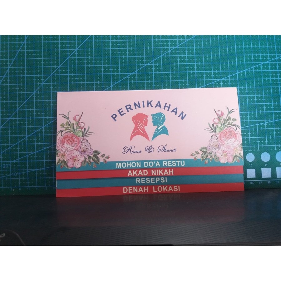 

Undangan Pernikahan Free Plastik + file setting Blangko ERBA 88197
