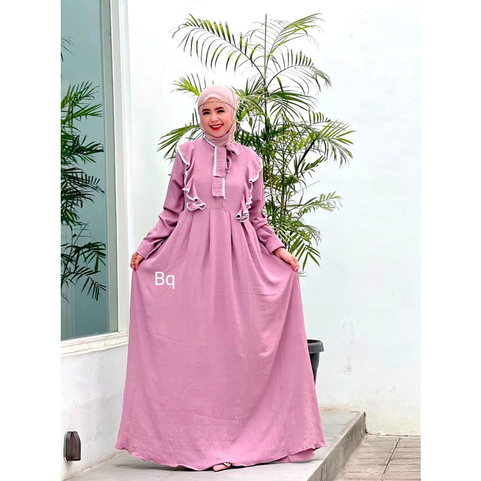 dress cringkel gamis polos bahan crinkle home dress midi dress kain crinkle gamis busui terbaru kain