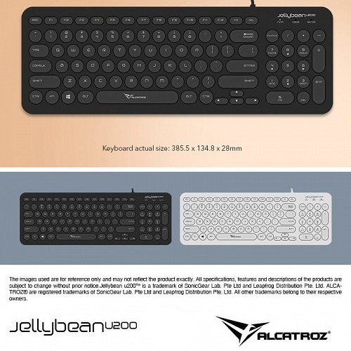 Keyboard Alcatroz JellyBean U200 USB Wired - Alcatroz Jellybean U 200