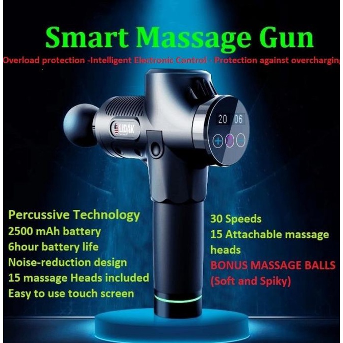 Lidak Alat Pijat Getar Terapi Relaksasi Otot muscle Massage Gun LED