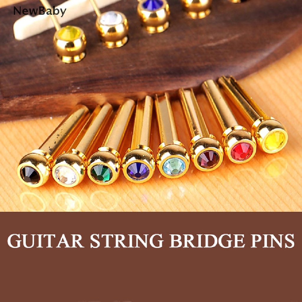 1pc Pin Bridge Senar Gitar Akustik Bahan Tembaga Kuningan Warna-Warni