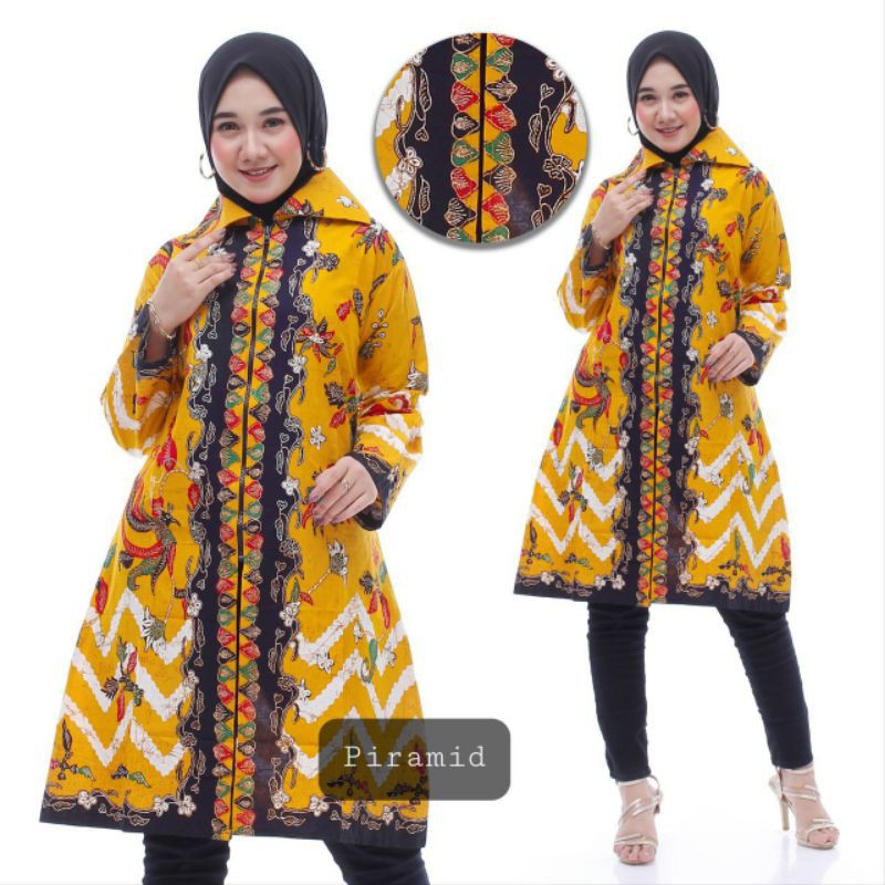 DRESS BATIK TERBARU TUNIK FLOWER