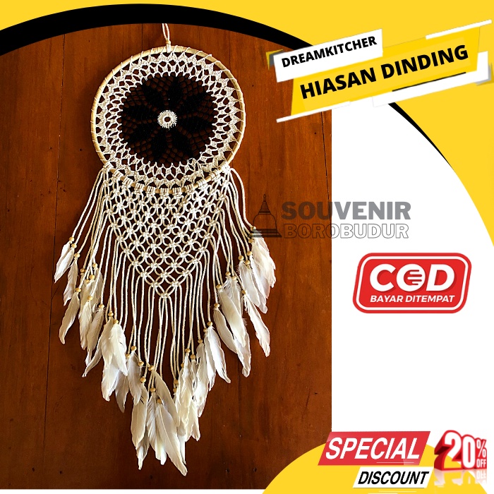 ACRAME DREAM CATCHER BIG SIZE JUMBO BESAR HOME DECOR HIASAN DINDING ETNIK BOHEMIAN