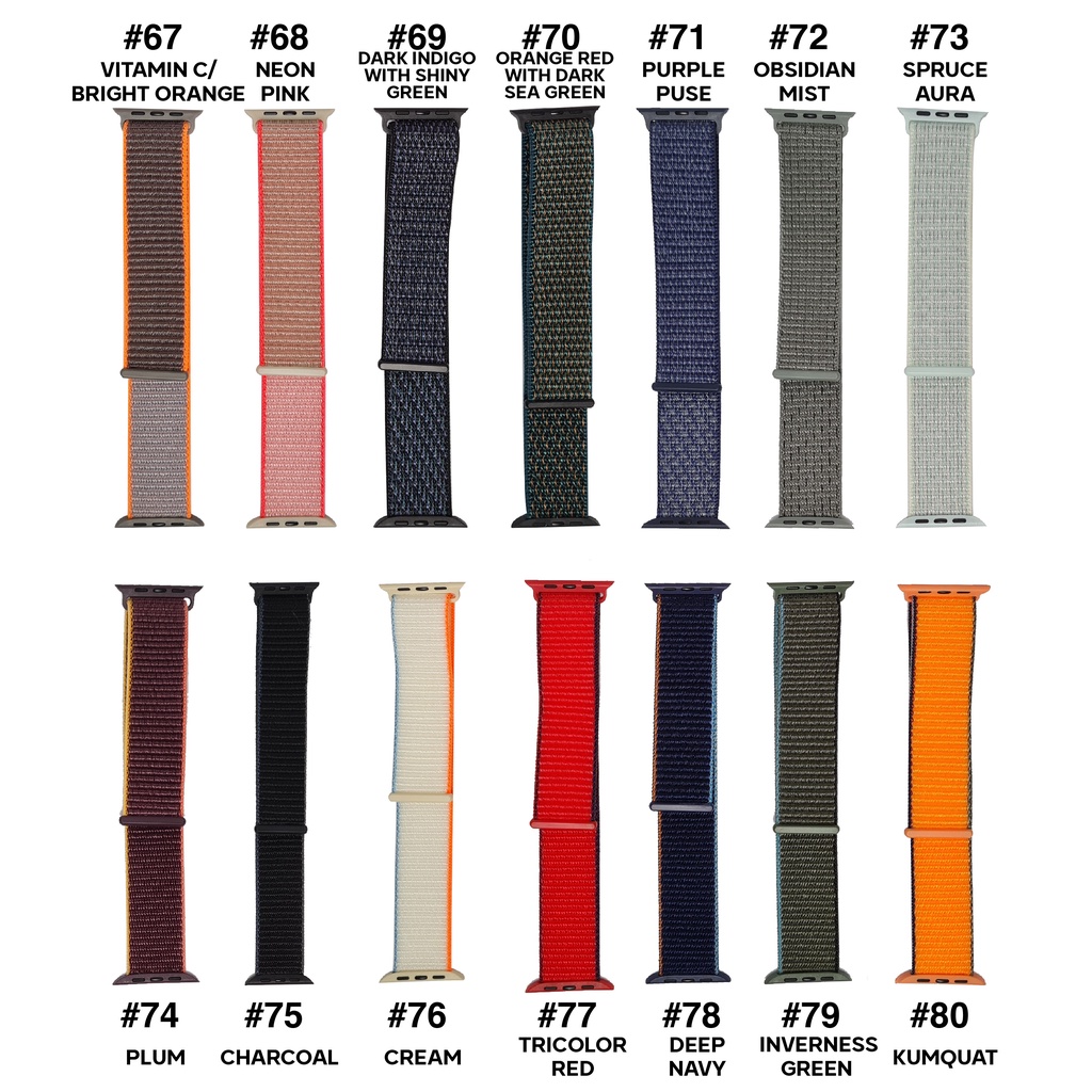 Strap untuk Apple watch series 1 2 3 4 5 6 7 8 9 ULTRA SE IWO HW 41 45 42 44 38 40mm Tali Jam Tangan Strap NYLON Sport Band iwatch