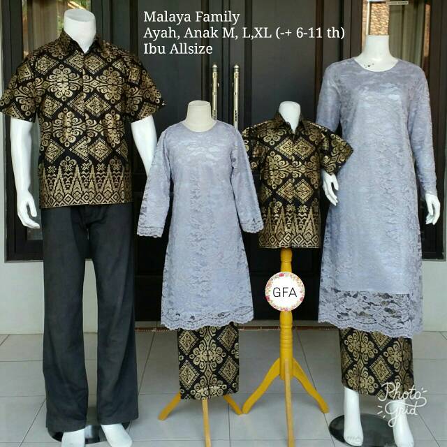 Couple keluarga batik tunik brokat