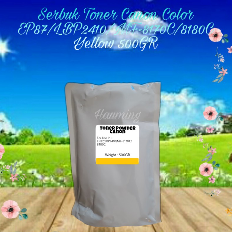 Serbuk Toner Canon EP87 EP 87 LBP2410 LBP 2410 MF8170 MF8180 MF-8170 8180 8170C 8180C Yellow 500gr