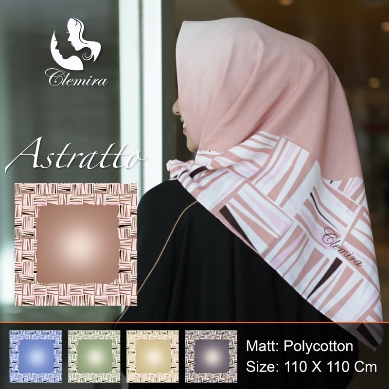 Hijab Segi Empat Motif Hitam Putih / JILBAB SEGIEMPAT SILK POLYCOTTON-2