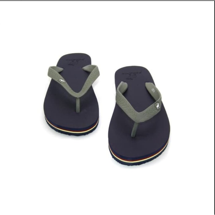 Sandal Panama Classic / Sendal Jepit Pria Navy Hijau Muda M10