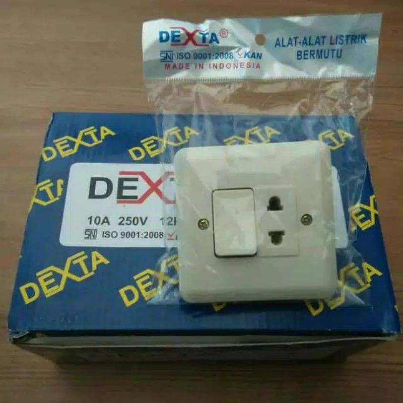 IB Engkel + Stop Kontak Dexta Biasa Dinding Inbow / Kualitas SNI DX-803