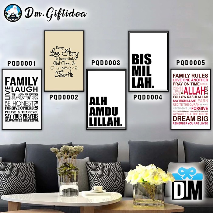 WALL DECOR Hiasan Dinding Poster Quotes Ukuran A3