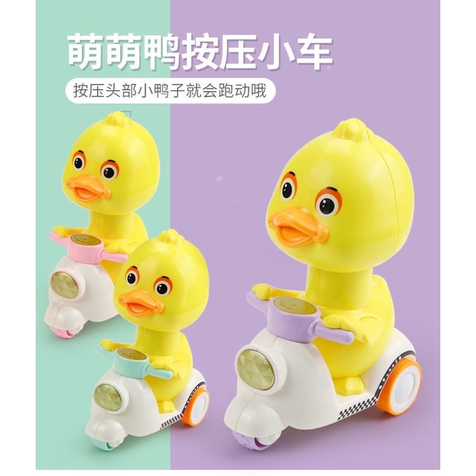1234OS - Mainan Anak Bayi Tekan Mainan Bentuk  Bebek Sepeda Motor Vespa Bisa Untuk Hadiah Anak