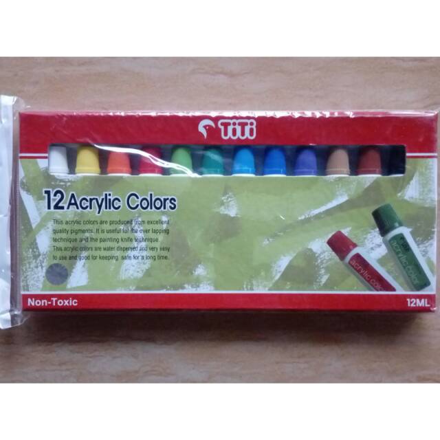 

12 Acrylic Colors / Cat Akrilik 12 warna (TiTi)