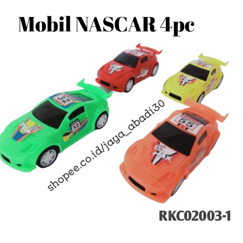 MAINAN MOBIL NASCAR 4 PC MESIN OULL BACK RKC02003-1