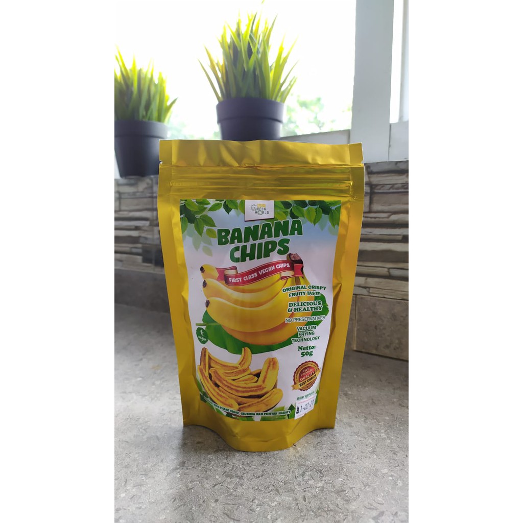 

BANANA CHIPS KERIPIK BUAH PISANG CEMILAN SEHAT - VEGAN FRUIT CHIPS