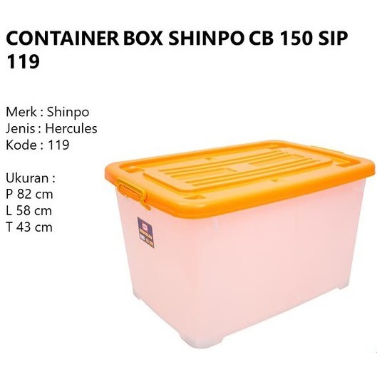 (PENGIRIMAN KHUSUS OJEK ONLINE) Container Box Shinpo CB150 SIP119