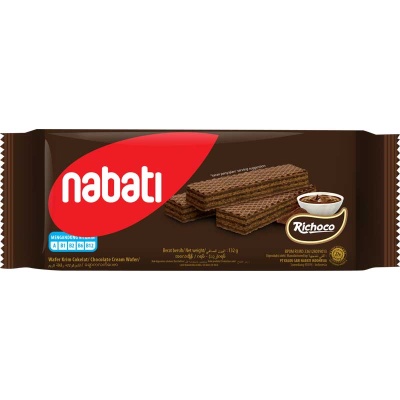 

Snack Richoco Nabati Wafer Krim Cokelat / keju 127 g