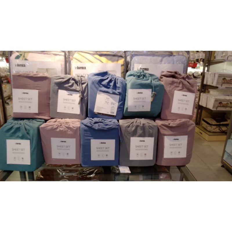 NC Informa sprei washed microfiber / sprei polos full karet keliling