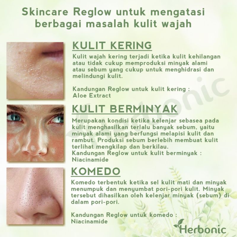REGLOW Skincare Original BPOM Glowing Skin Treatment Paket Wajah Glowing Perawatan Kecantikan Pemutih Wajah Facial Wash Toner Cream Micellar Water Pembersih Wajah Penghilang Jerawat Flek Hitam Noda Hitam Bruntusan kerutan Inflamasi-4