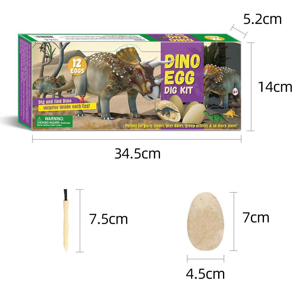 Lanfy Dinosaurus Menggali Telur Kit Anak-Anak Menggali Anak Laki-Laki/Perempuan Edukasi Belajar Arkeologi Mainan Dino Telur Mengejutkan Alat Penggalian Dinosaurus Mainan Edukasi