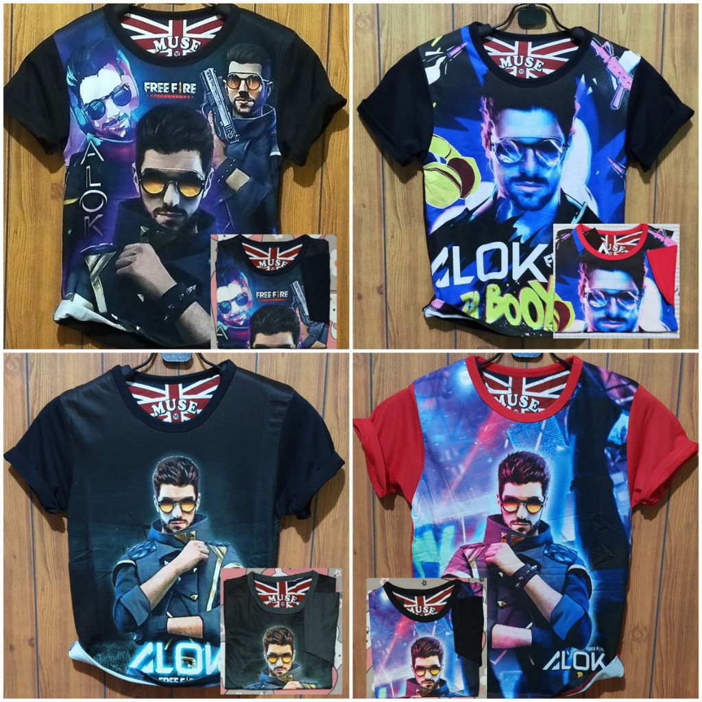 Baju Kaos T-shirt Anak Cowok Bergambar Karakter DJ ALOK / Kaos Anak Lengan Pendek