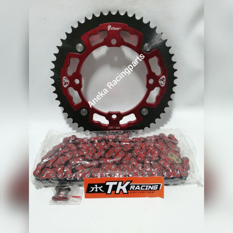 gir belakang klx thor satu set rantai tk racing / gear belakang klx 150