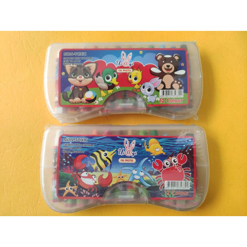 

CRAYON 12 WARNA OIL PASTEL ANIMAL NON TOXIC/SOUVENIR ULTAH