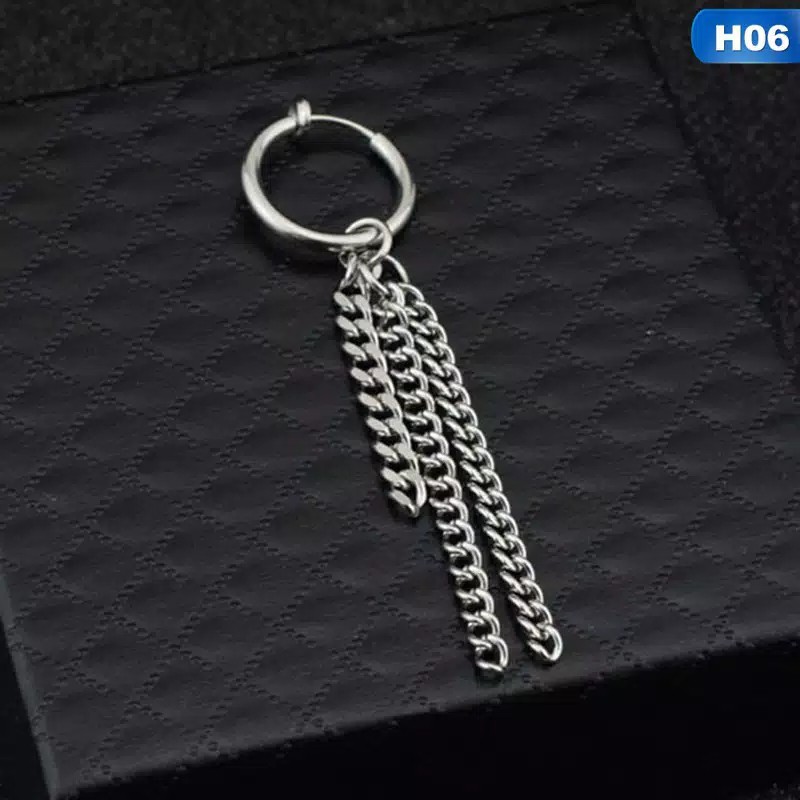 EE0418 - Anting JEPIT Tanpa Tindik Pria Wanita Kpop Korea BTS EXO GOT7