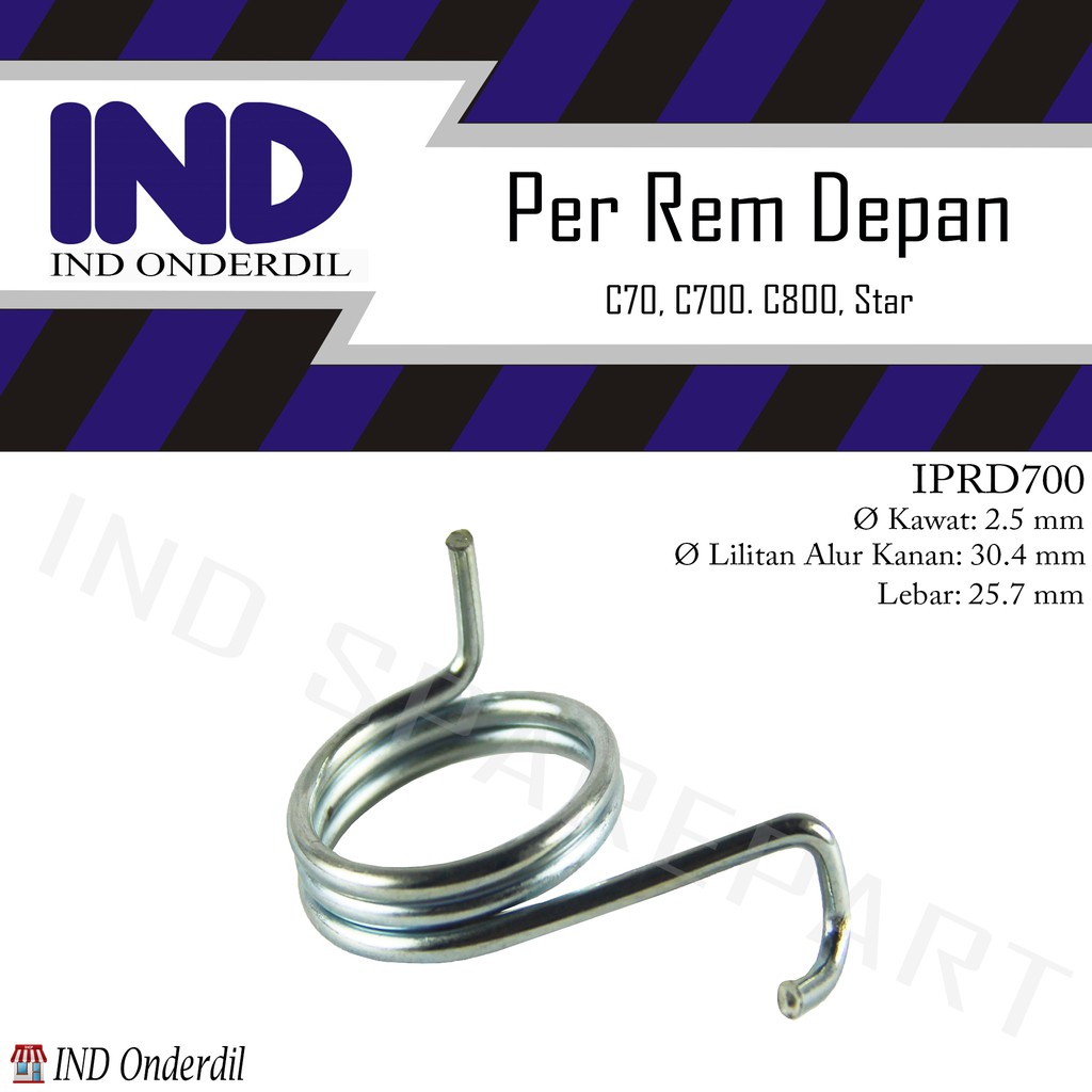 Per/Peer/Pir Penahan Paha/Pedal Rem Depan Honda C70/C 70 &amp; C700/C 700 &amp; C800/C 800 &amp; Astrea Star