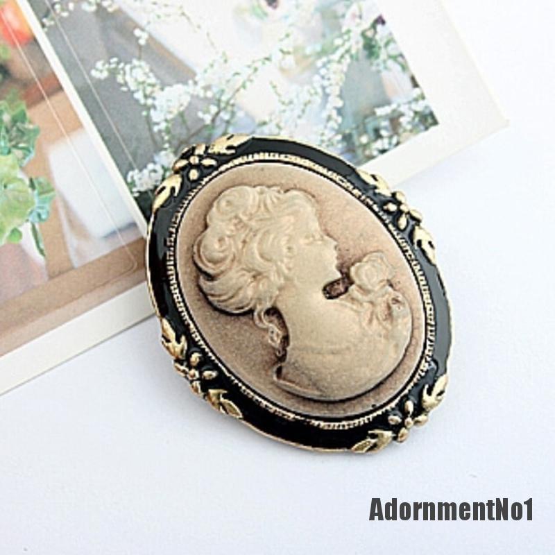 (Adornmentno1) Bros Cameo Antik Vintage Elegan Untuk Wanita