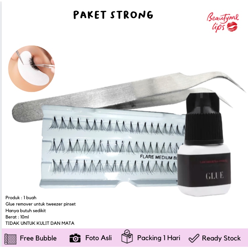 Paket strong knot eyelash extention - lem lebih kuat bulu mata sambung eyelash extension