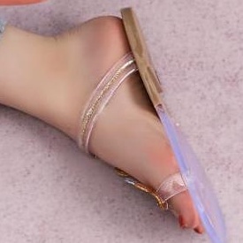 Sandal Jepit Wanita Import Jelly Kaca Tali Nadine Winola Collection WNL 050-Mocca