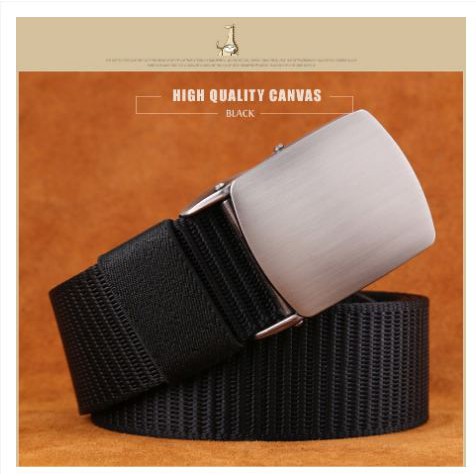 [PRIA] -  Miluota Tali Ikat Pinggang Pria Canvas Stylish Metal Buckle Belt - MU071