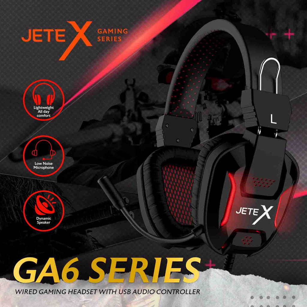 Headset Gaming Headphone Gaming with Noise Cancelling JETEX GA6 - Garansi 2 Tahun