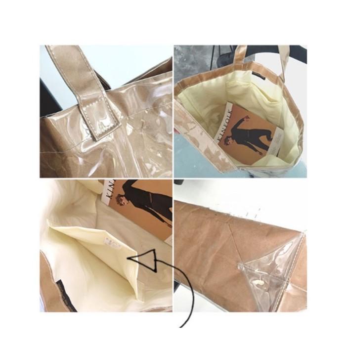 Comme Des Garcons Tote Bag Beige - ORIGINAL GUARANTEE 100%