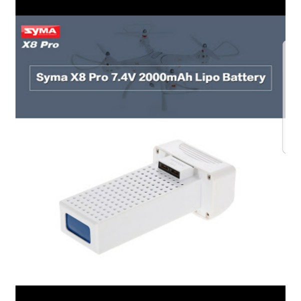 Syma X8SW x8pro Battery Baterai 7.4V 2000mah