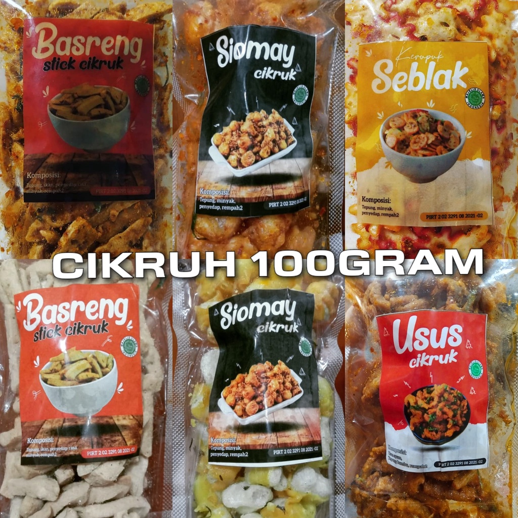 

CIKRUH REMPAH 100GR BASRENG, SIOMAY, USUS, CIMOL KERING, MIE PEDAS ASIN ORIGINAL GURIH IZIN PIRT