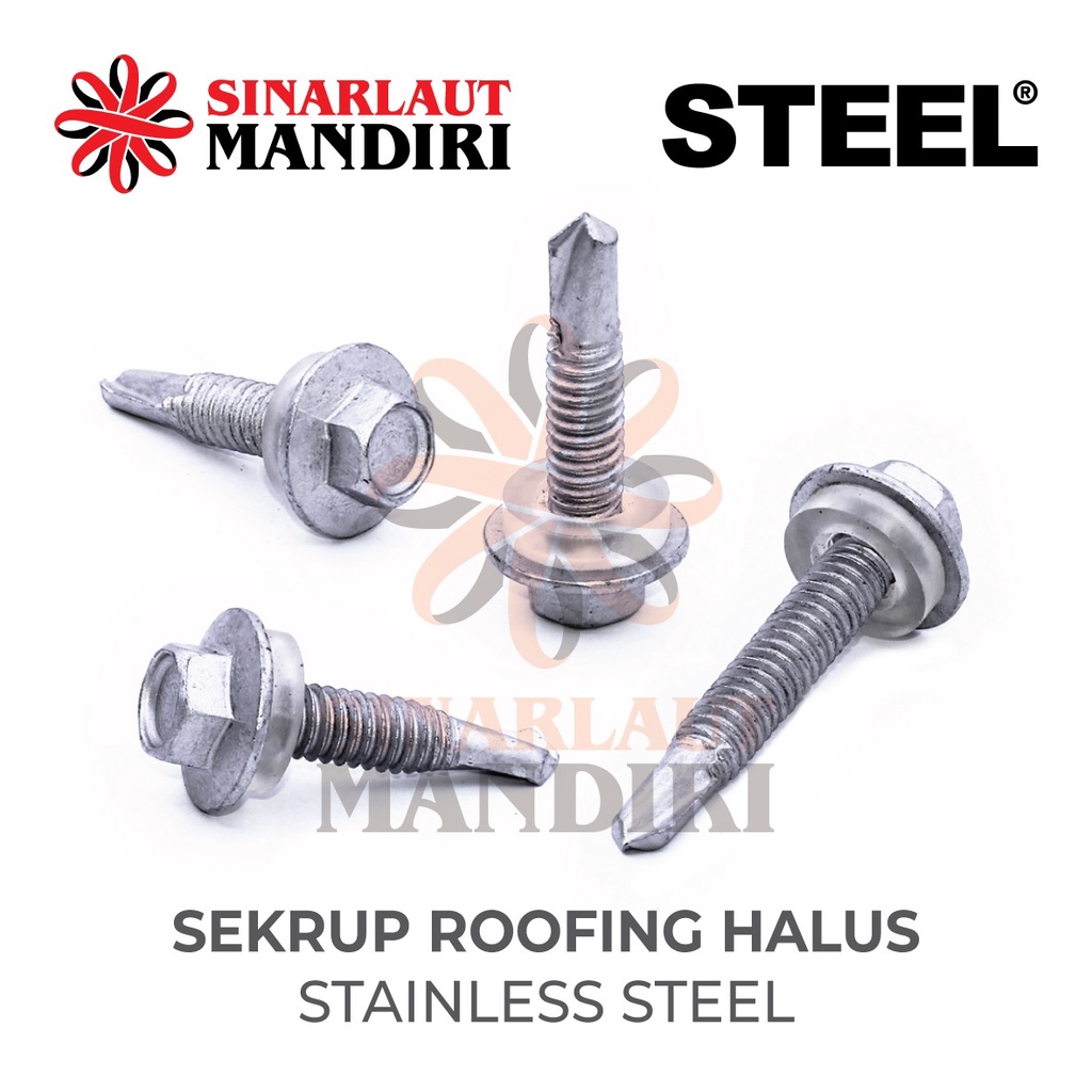 Sekrup / Skrup Roofing Halus Stainless Steel 12 - 24 x 75
