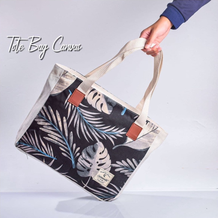 Tas Kanvas Totebag Custom Resleting Untuk Kuliah Belanja Seminar Souvenir Bisa Custom Sablon