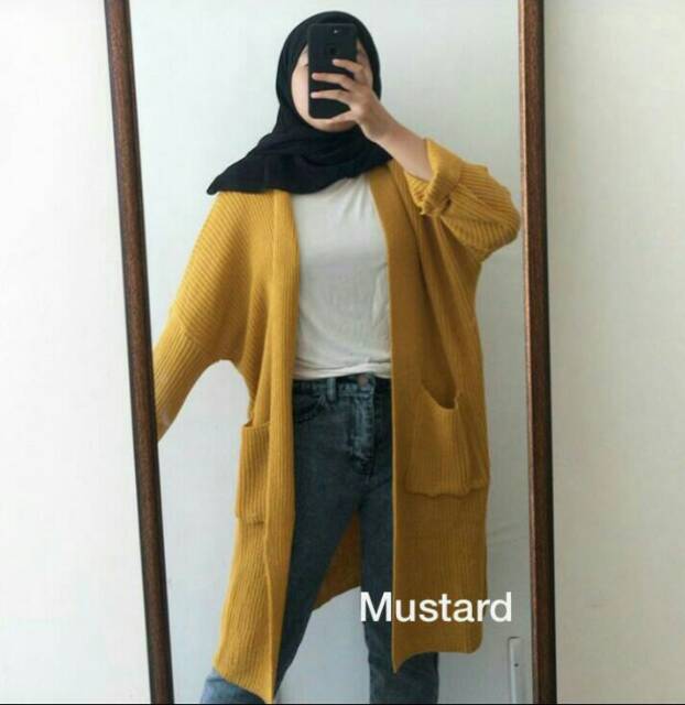 LONG OVERSIZED cardi warmly knit-7