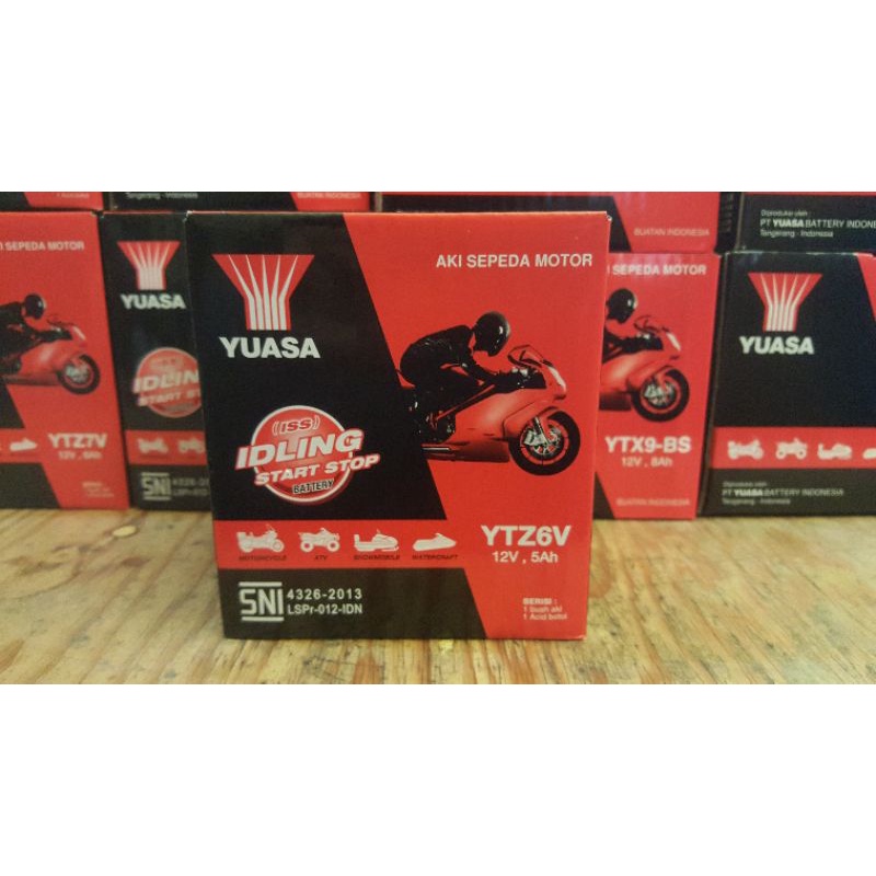 AKI KERING MOTOR PCX, VARIO 125/150 YUASA YTZ6V ORIGINAL