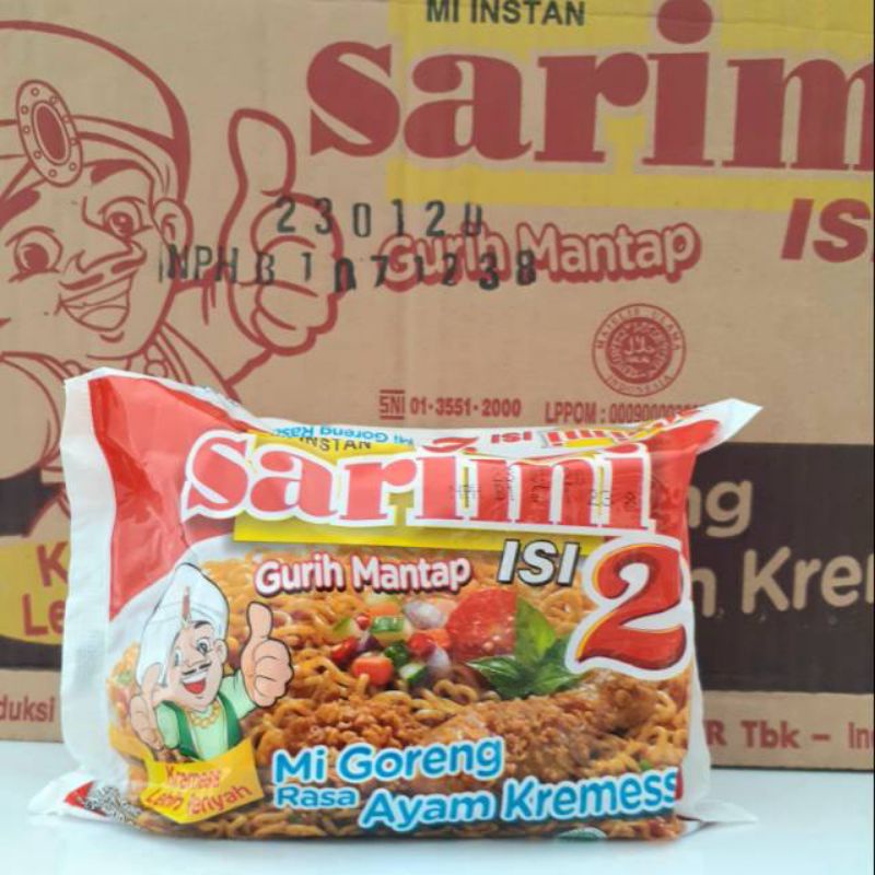 

Sarimi isi 2 goreng kremes 24 bks per karton