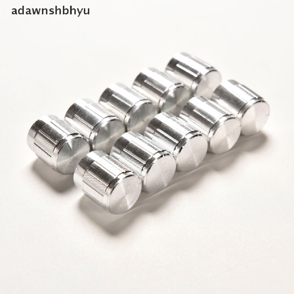 Adawnshbhyu 10PCS Knob Aluminium Saklar Putar Potensiometer Kontrol Volume Pointer Lubang 6mm