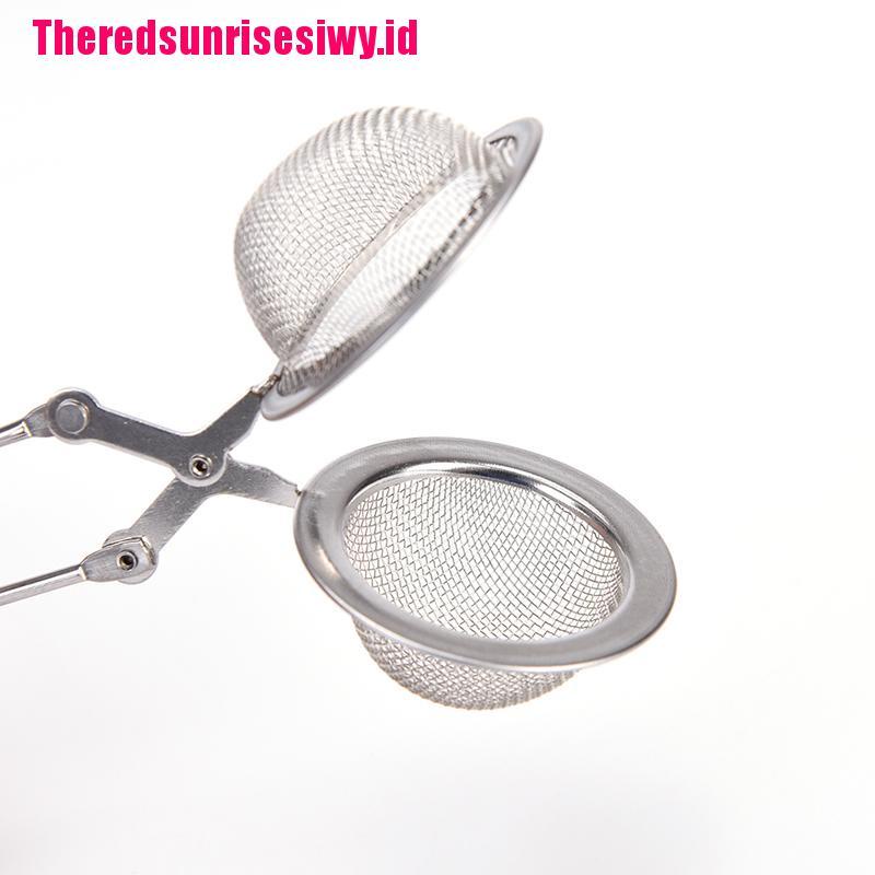 Sendok Bola Saringan Infuser Daun Teh Herbal Bahan Stainless Steel