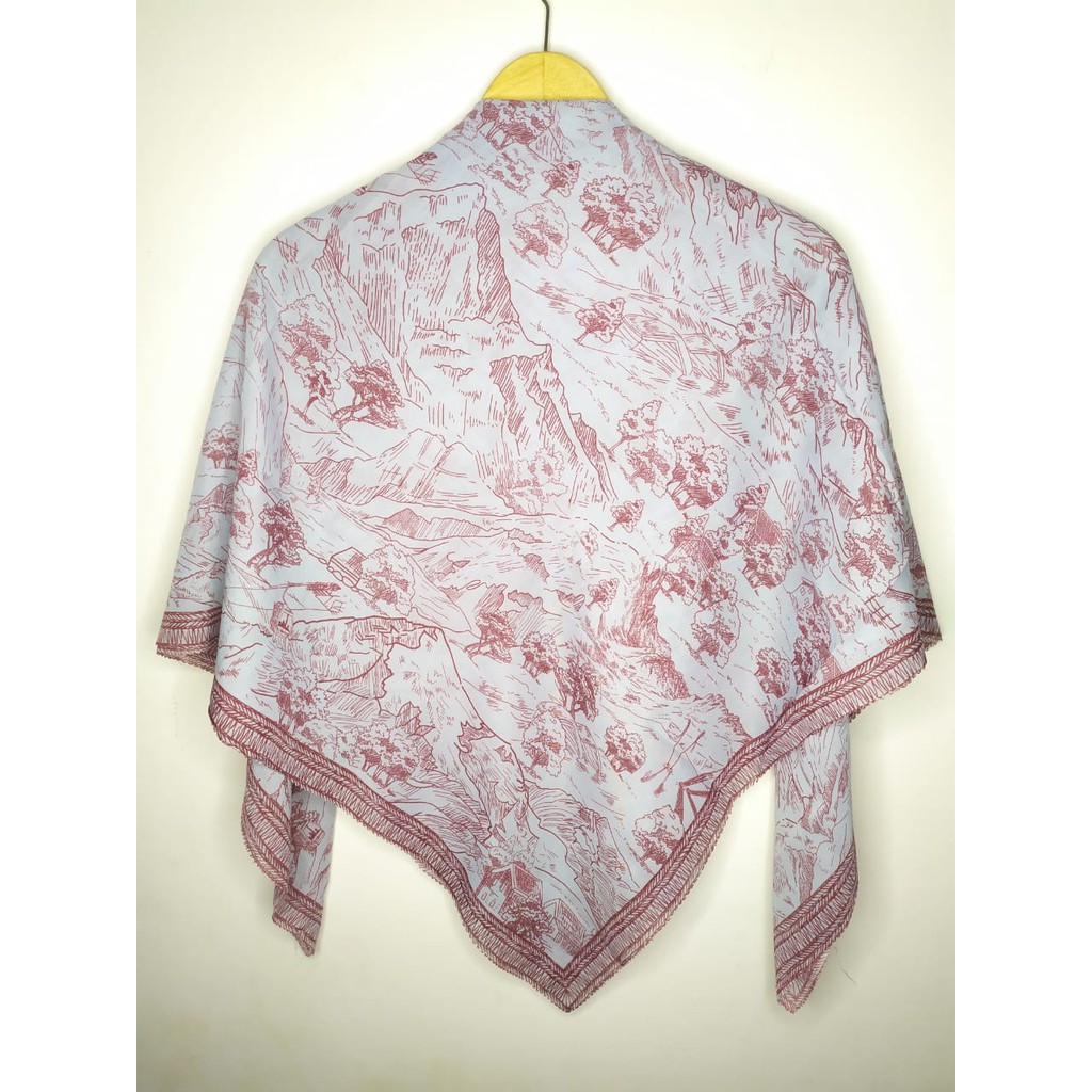 [ Promo COD ] Jilbab Motif, Kerudung Voal Motif Premium , Jilbab Segiempat Art , Hijab Square Diskon-B036