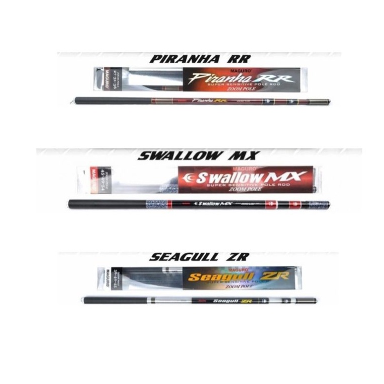 Tegek maguro SWALLOW MX | PIRANHA RR | SEAGULL ZR | joran tegek
